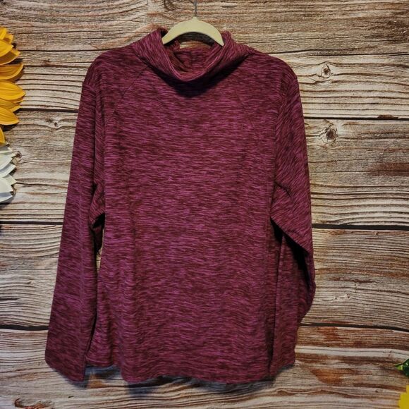 St John's Bay long sleeve top Women's 2X deep ruby fushia NWT - Picture 2 of 6